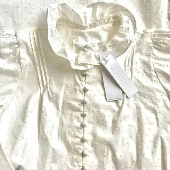 NEW Bianca Balti THE NICHOLS DRESS White Dot Cotton Size 2 - Picture 9 of 9